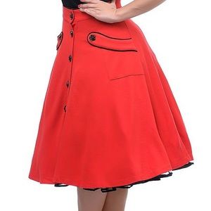 Voodoo Vixen western skirt with rose buttons